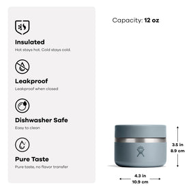 Hydro Flask Food Jar with leakproof closure for safe transport.