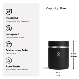 Hydro Flask Food Jar stainless steel preserves pure taste without flavor transfer