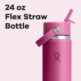 Wide mouth with ice cubes inside Hydro Flask bottle