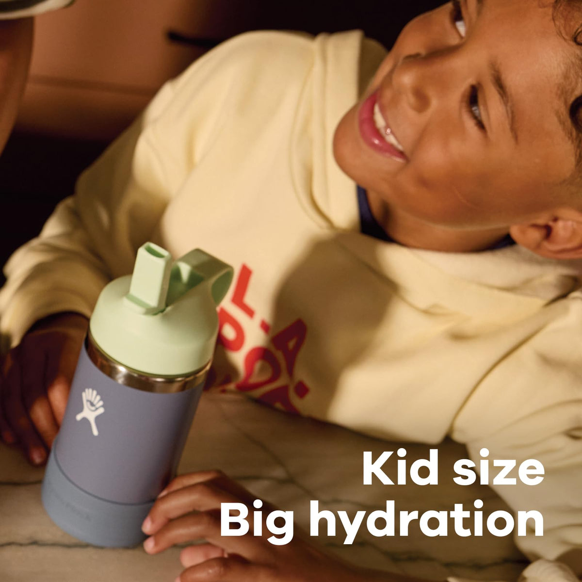 Hydro Flask Kids cupholder-fit bottle stays secure in backpack or car cupholder