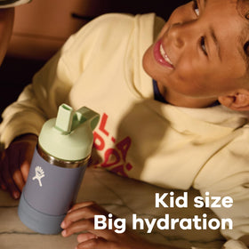 Hydro Flask Kids Koala 12 oz leak-resistance closeup emphasizes sip-cap reliability.