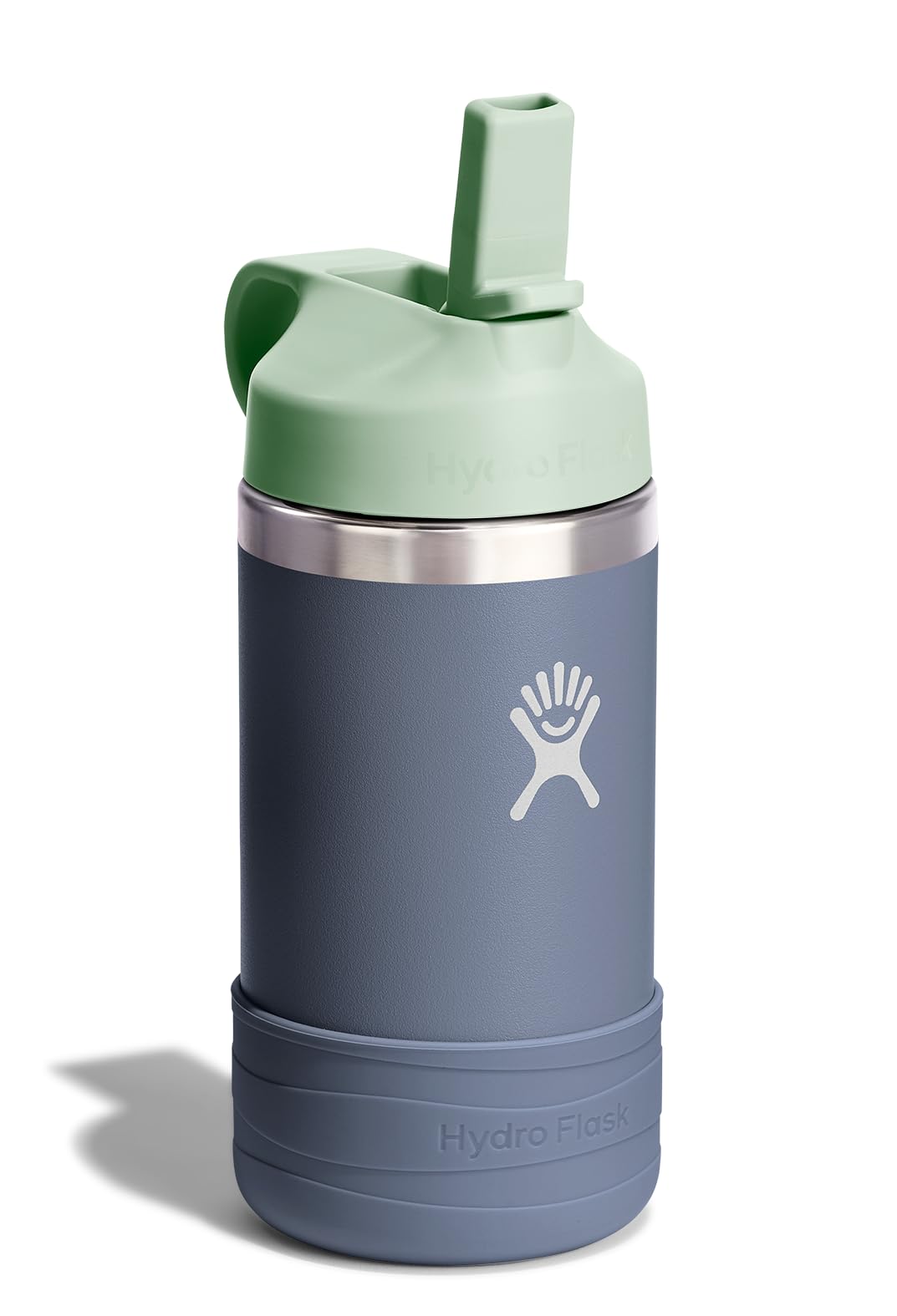 Hydro Flask Kids Koala 12 oz straw-cap closeup shows leak-resistant sip cap.