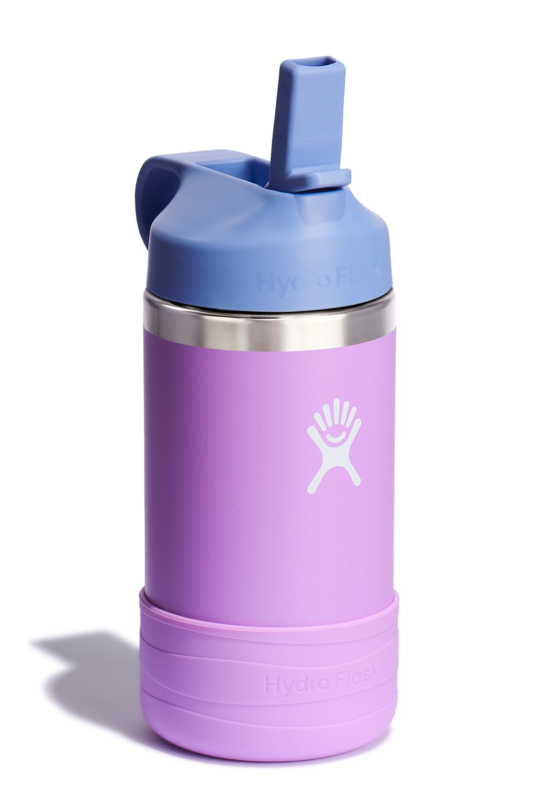 Hydro Flask Kids straw-cap close-up demonstrates leak-resistant sip on demand
