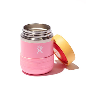 Hydro Flask Koala Gray 12oz food jar, grippy lid, kid-friendly handling.