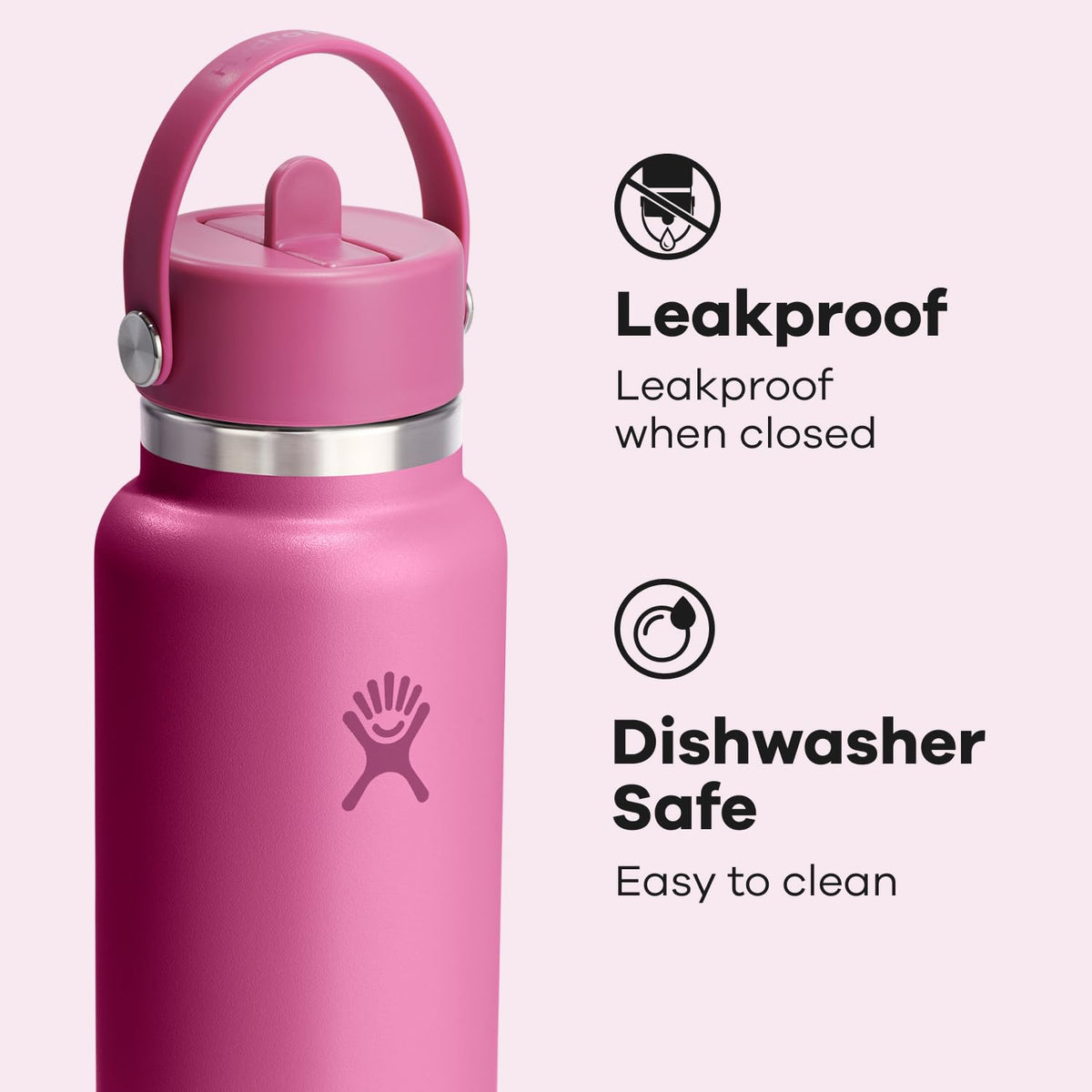 Hydro Flask leakproof cap seals securely for travel