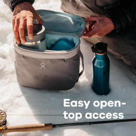 Hydro Flask Lunch Bag stash pockets keep utensils and napkins organized