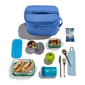 Hydro Flask Lunch Bag includes exterior and interior pockets for utensils and napkins.