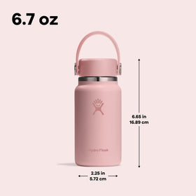 Hydro Flask Micro Bottle Nectar Orange being cleaned in a dishwasher-safe setup.
