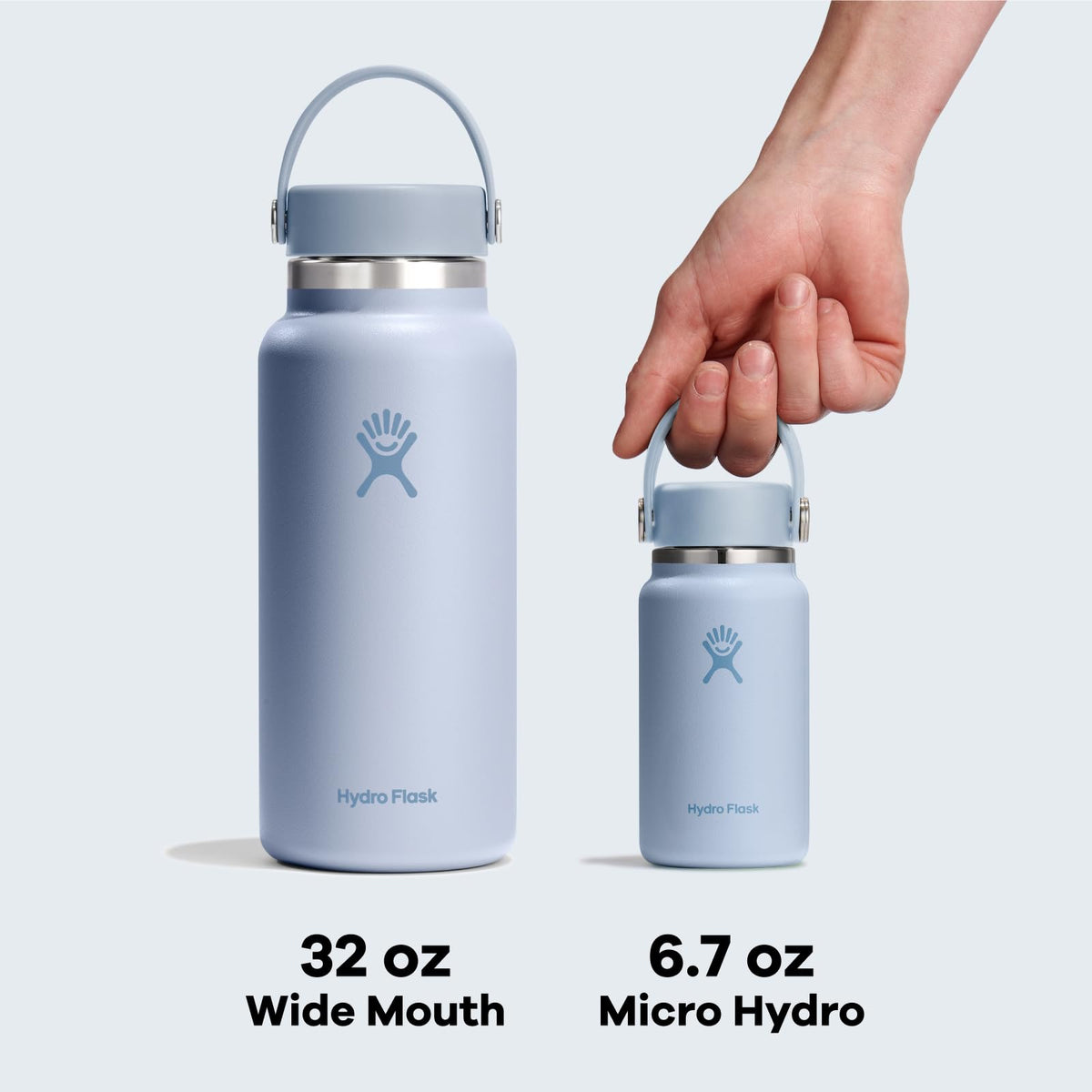 Hydro Flask Micro Bottle Nectar Orange highlighting TempShield insulation performance.