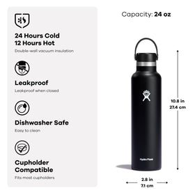 Pure-taste stainless steel Hydro Flask bottle reduces flavor transfer