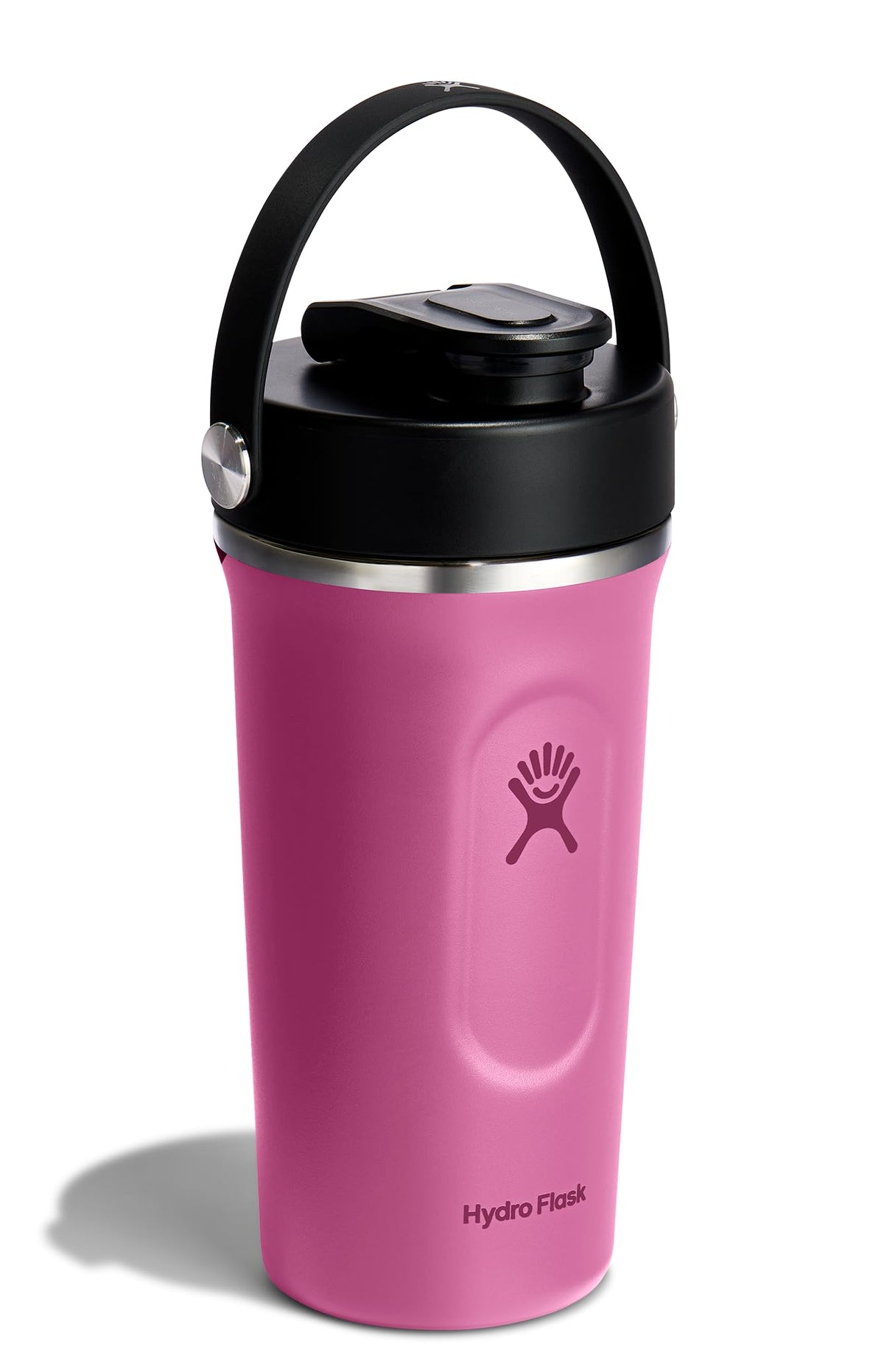 Hydro Flask Shaker Bottle 24oz Reef Pink spout enables leakproof one-handed use