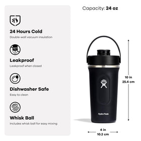 Hydro Flask Shaker Bottle 24oz Reef Pink pure taste stainless steel design