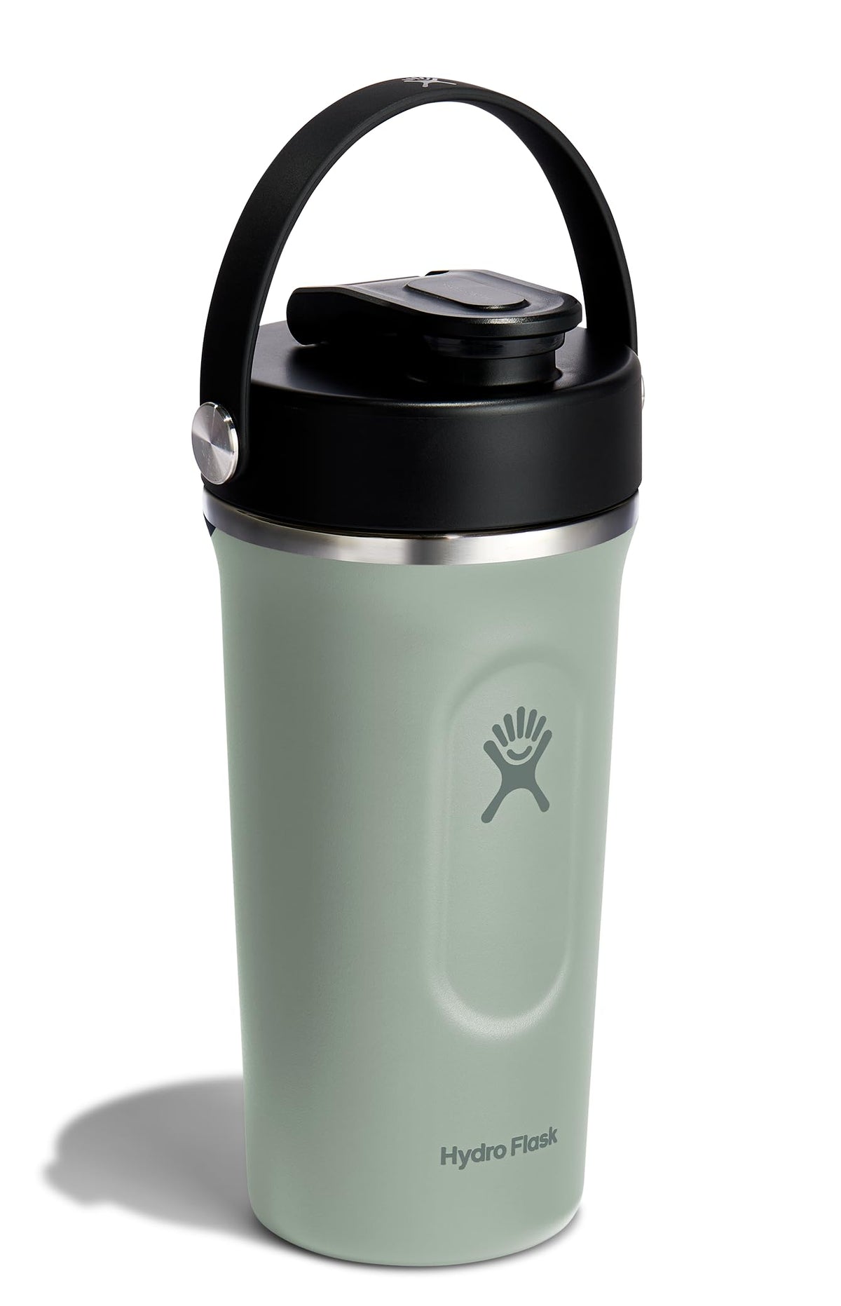 Hydro Flask shaker bottle with leakproof flip-top spout securely closed