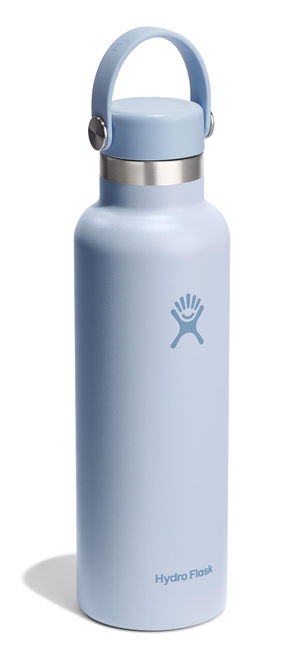 Hydro Flask standard mouth bottle showing slim neck and versatile cap options