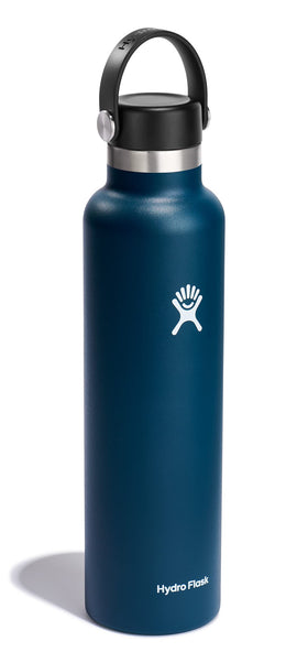 Hydro Flask standard mouth bottle with leakproof cap for easy, mess-free sipping.