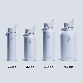 Hydro Flask Surf Blue color pairs with lids for versatile setups