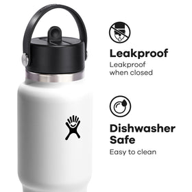 Hydro Flask Travel Bottle 32oz retains cold for 24 hours on hot days.