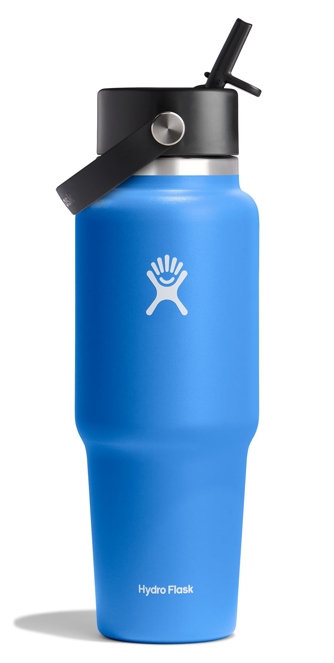 Hydro Flask travel bottle 32 oz cascade blue keeps drinks cold on long road trips