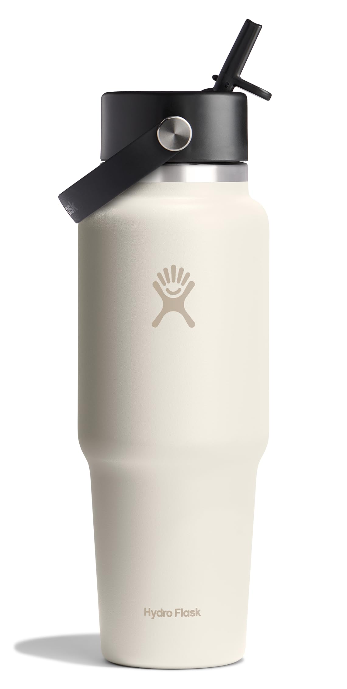 Hydro Flask Travel Bottle 32 oz Ivory, front view for everyday hydration on the go