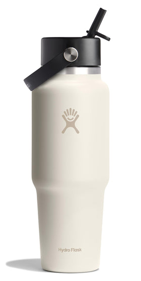 Hydro Flask Travel Bottle 32 oz Ivory, front view for everyday hydration on the go