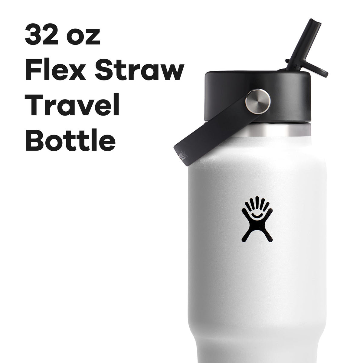Hydro Flask Travel Bottle 32oz cap shows leakproof design for bag protection.