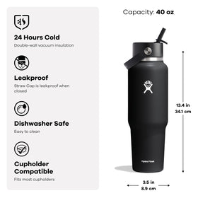 Hydro Flask Travel Bottle fits most cupholders for car, bike, and desk use.