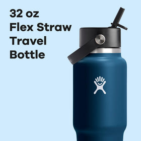 Hydro Flask Travel Bottle flex straw cap highlighted for secure sealing.