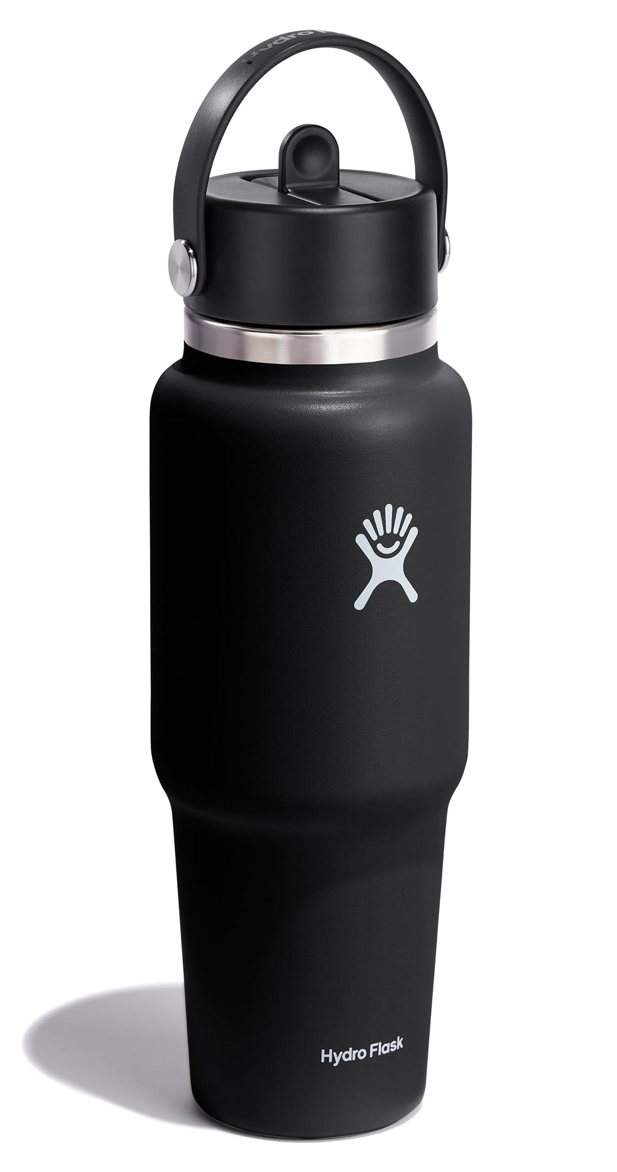 Hydro Flask Travel Bottle showing Flex Straw Cap for spill-free sipping