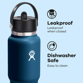 Hydro Flask Travel Bottle closed cap indicating leakproof design for travel.