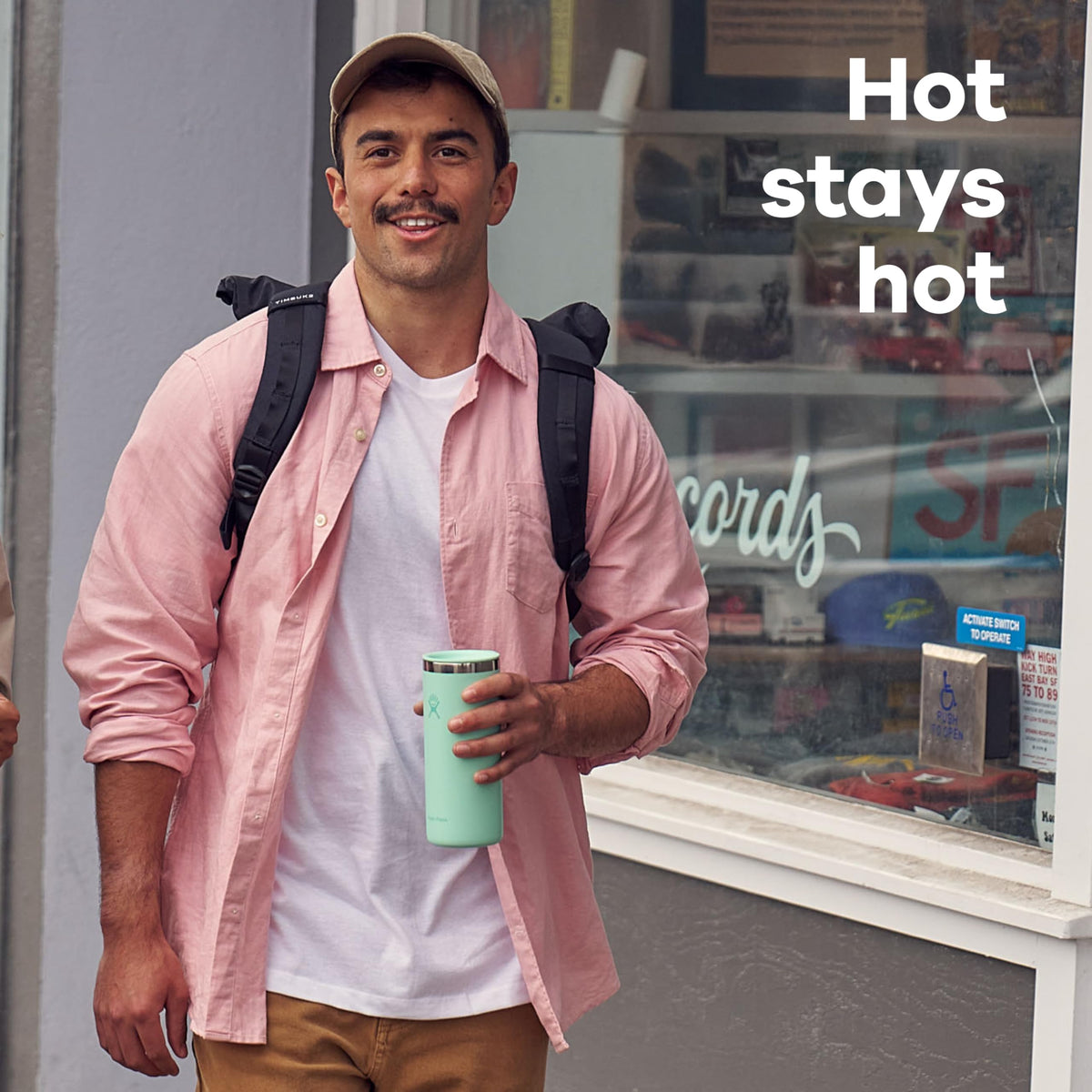 Hydro Flask Travel Coffee Cup is dishwasher-safe for easy cleaning after use