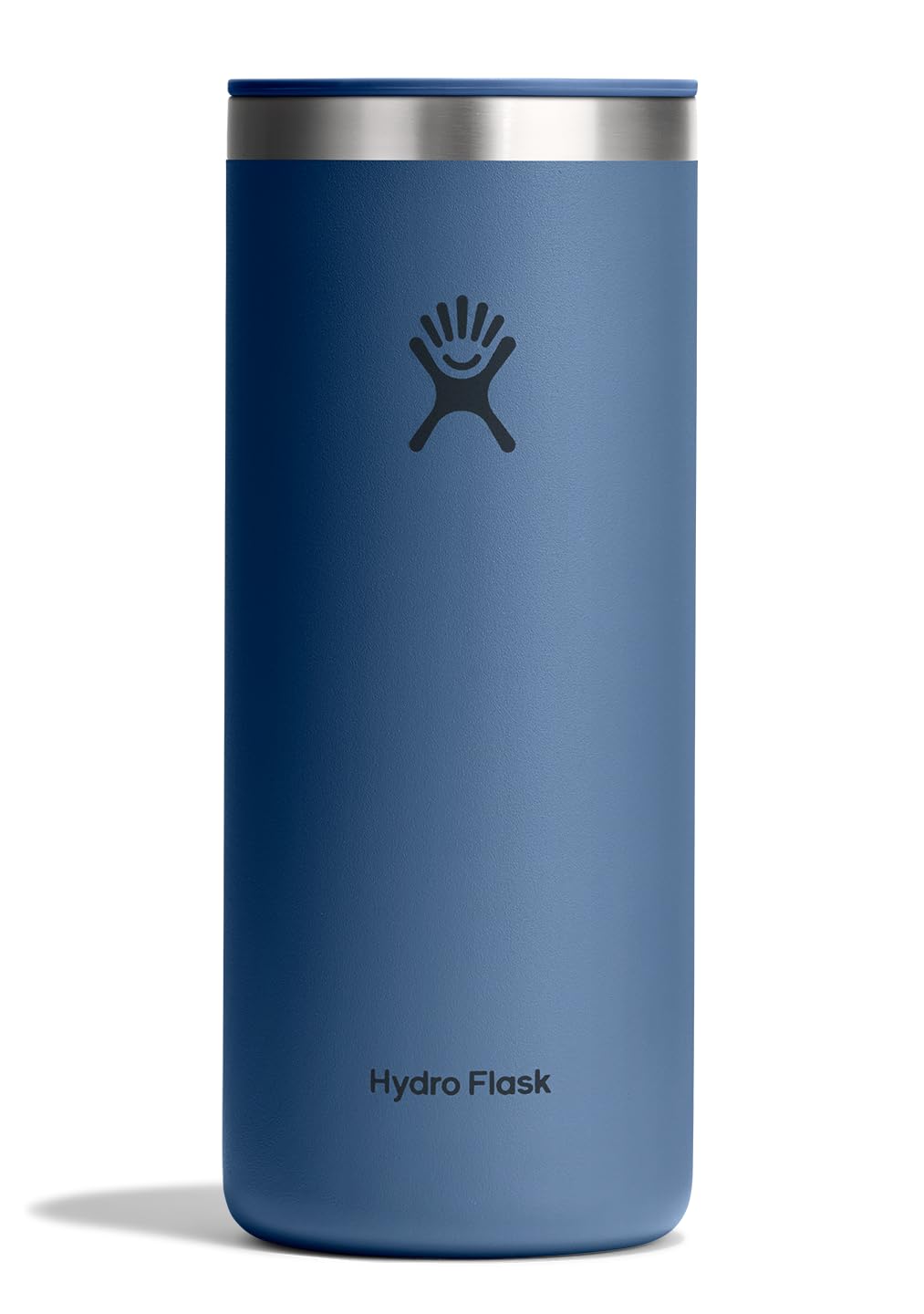 Hydro Flask Travel Coffee Cup Harbor Blue 20oz showing insulated design for hot beverages