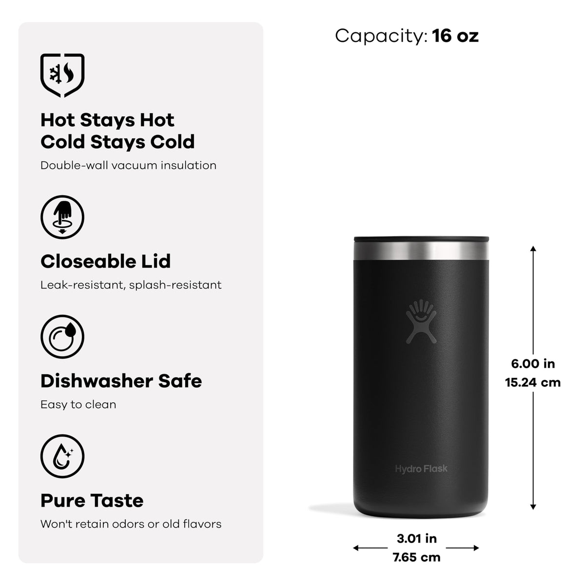 Hydro Flask Travel Coffee Cup leak-resistant lid demonstrates splash-proof portability during travel.