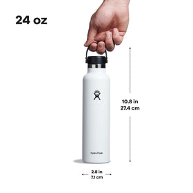 Hydro Flask 24 oz white odor-free design prevents lingering flavors.