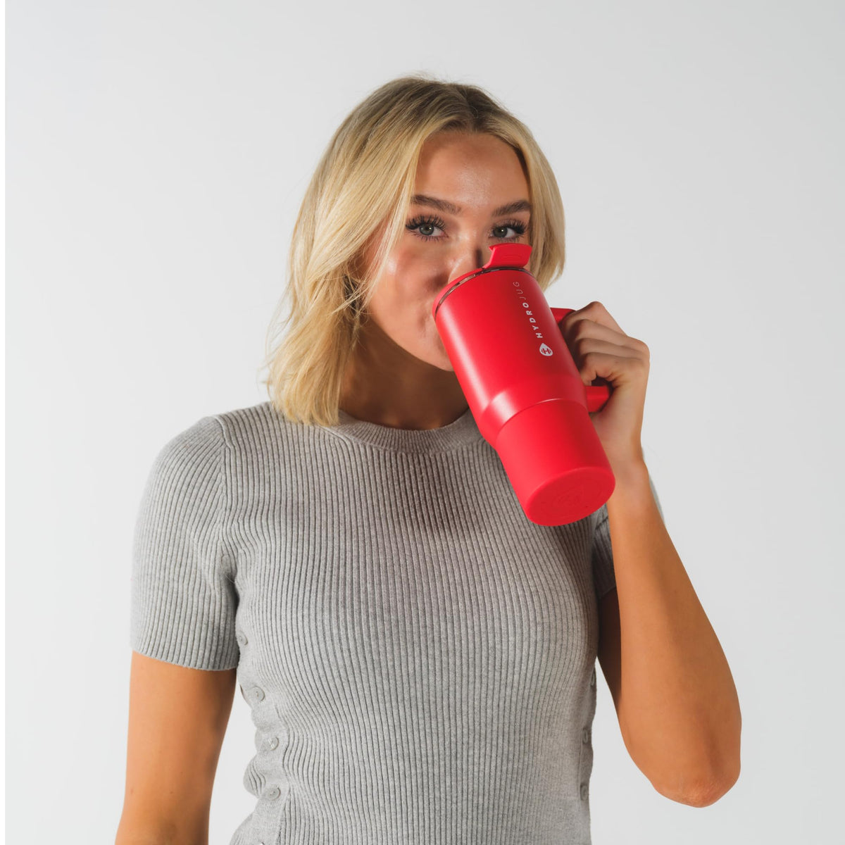 HydroJug Coffee Traveler 20oz Alumni Red design for daily use.