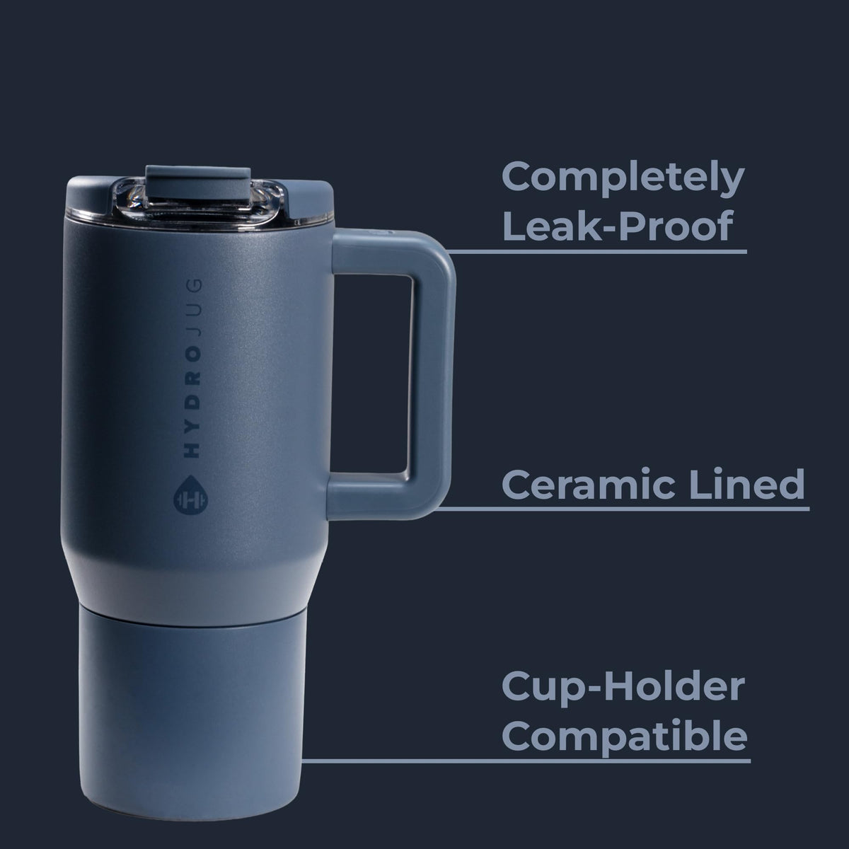 HydroJug Coffee Traveler 20oz retains heat and cold for hours.