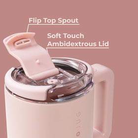 HydroJug Coffee Traveler slim-base fits most cup holders for easy daily use