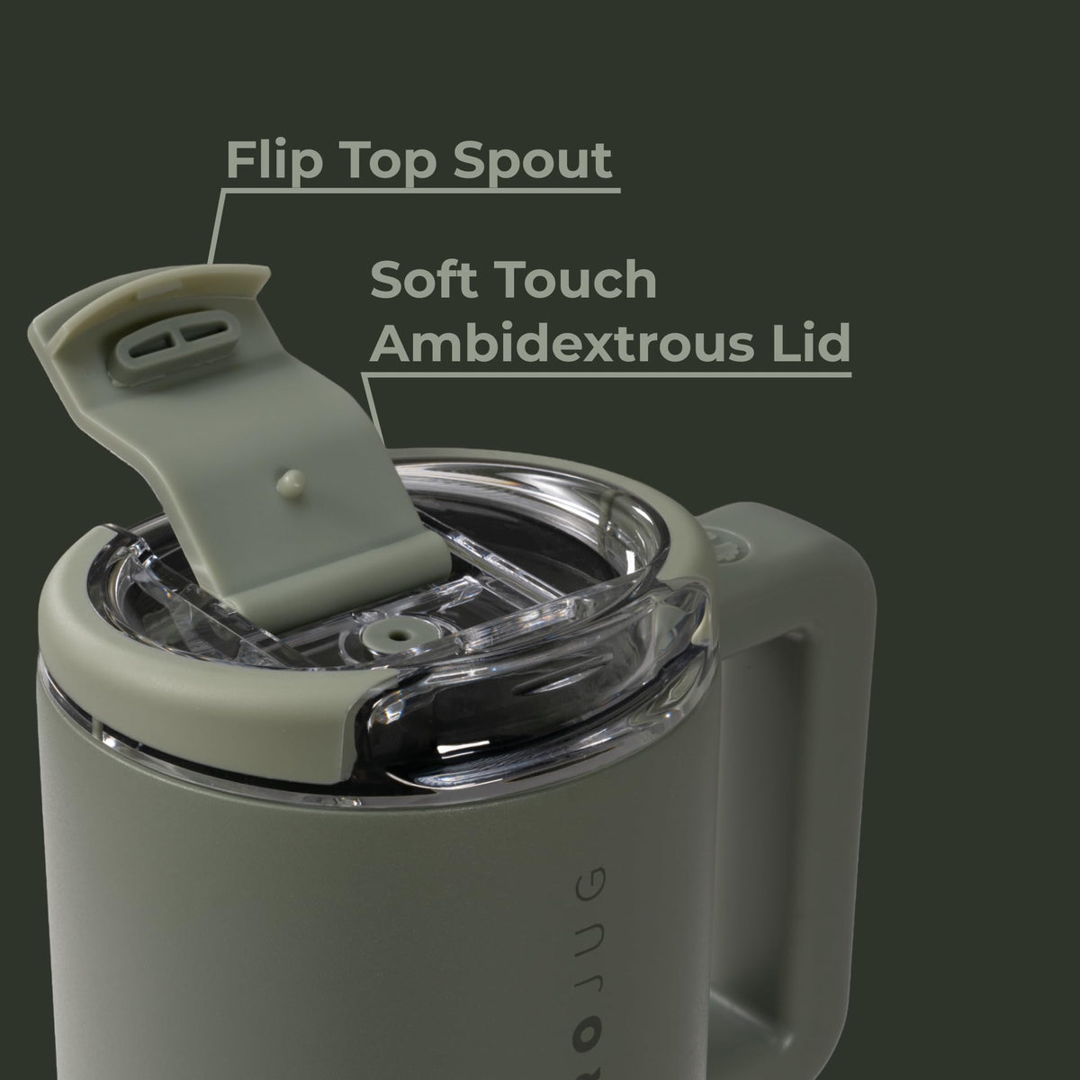 HydroJug Coffee Traveler slim base fits most cup holders for easy on-the-go use.