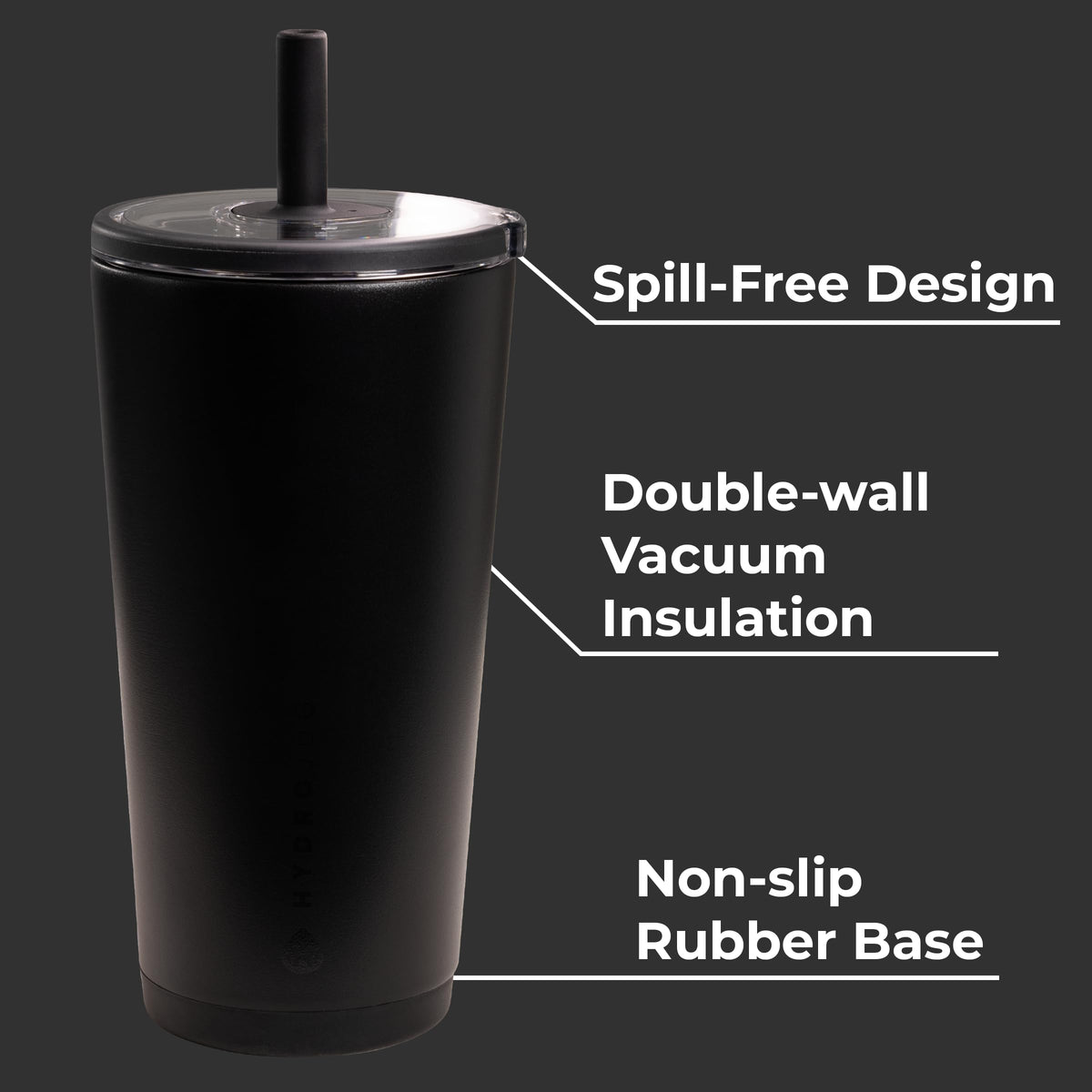 HydroJug Everyday 20 oz fits most cup holders for car trips and desk breaks.