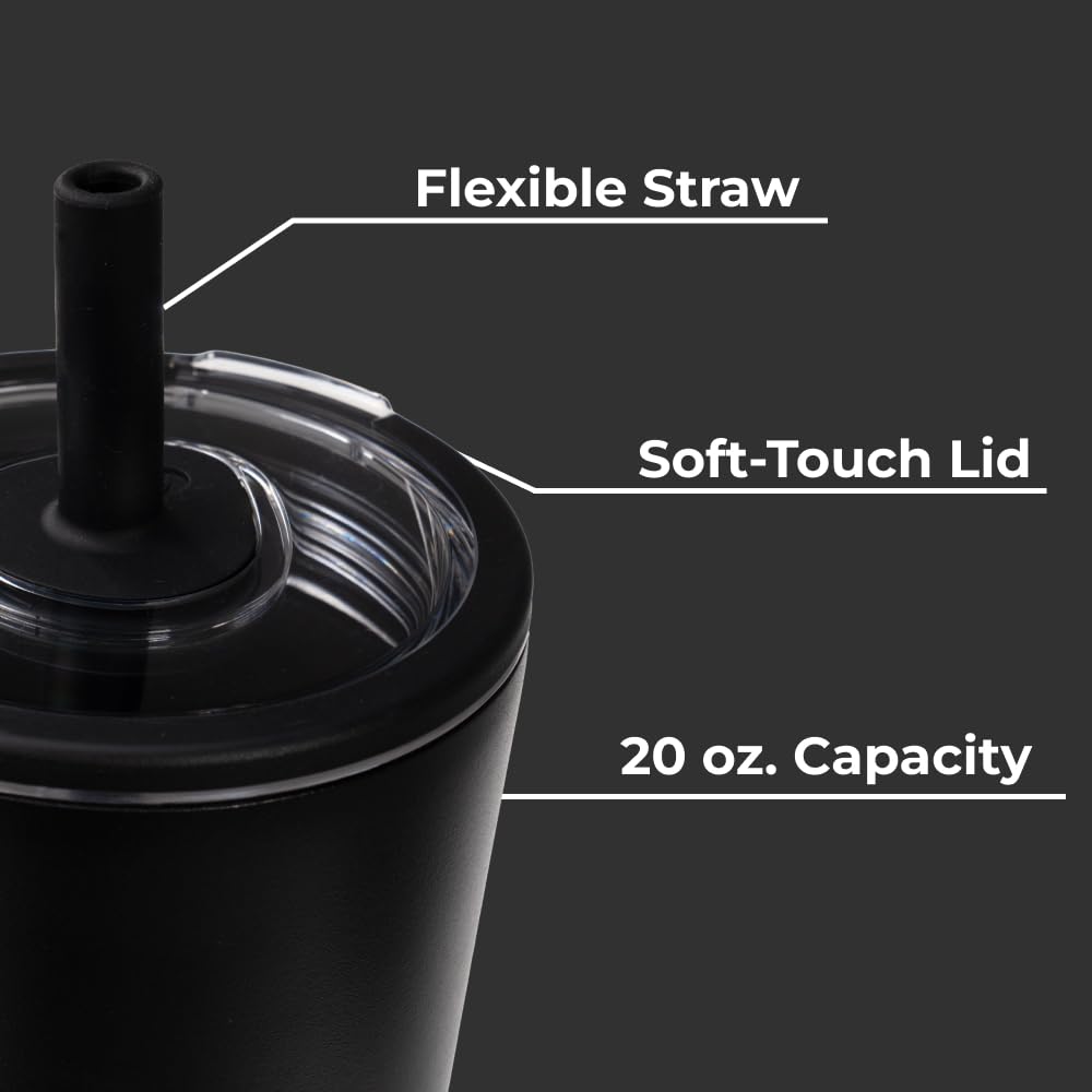 HydroJug Everyday 20 oz sleek black design complements workouts, commutes, and office days.