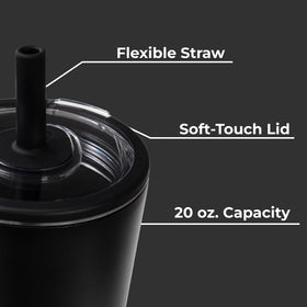 HydroJug Everyday 20 oz sleek black design complements workouts, commutes, and office days.