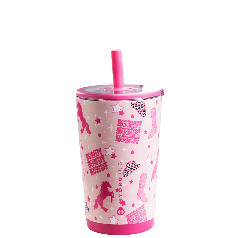 HydroJug Everyday Tumbler 14oz Cowgirl ceramic liner for pure taste during coffee or tea on the go