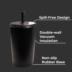 HydroJug Everyday 14oz soft-touch lid enables easy sipping on the go.