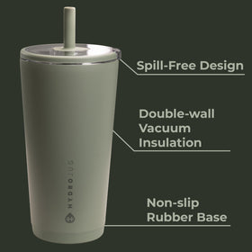 HydroJug Everyday Tumbler 20 oz flexible straw for comfortable, mess-free hydration.