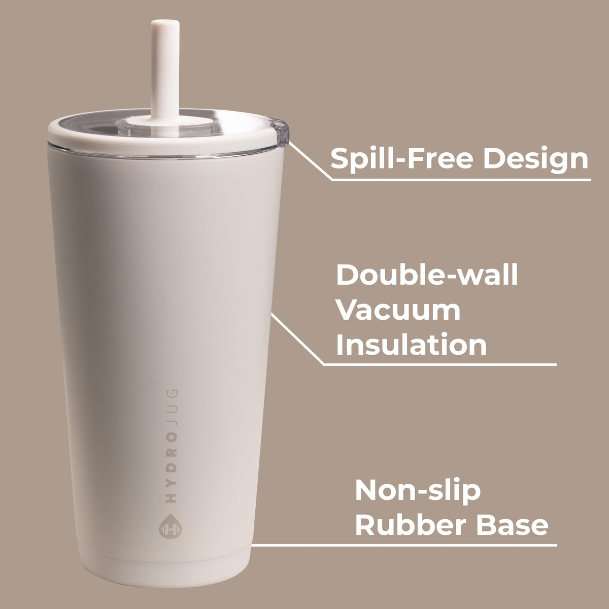 BPA-free HydroJug tumbler is durable and reusable.