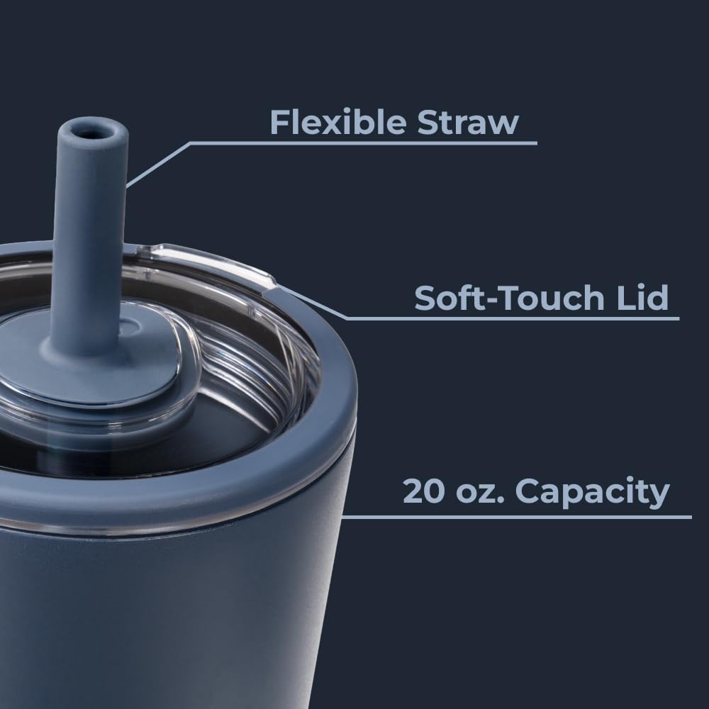 HydroJug with flexible straw for convenient sipping at desk or car.