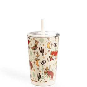 HydroJug Everyday Tumbler Rodeo front view, slim design fits most cup holders.