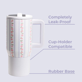 HydroJug Kids 20oz bottle with handle fits small hands for easy carrying.