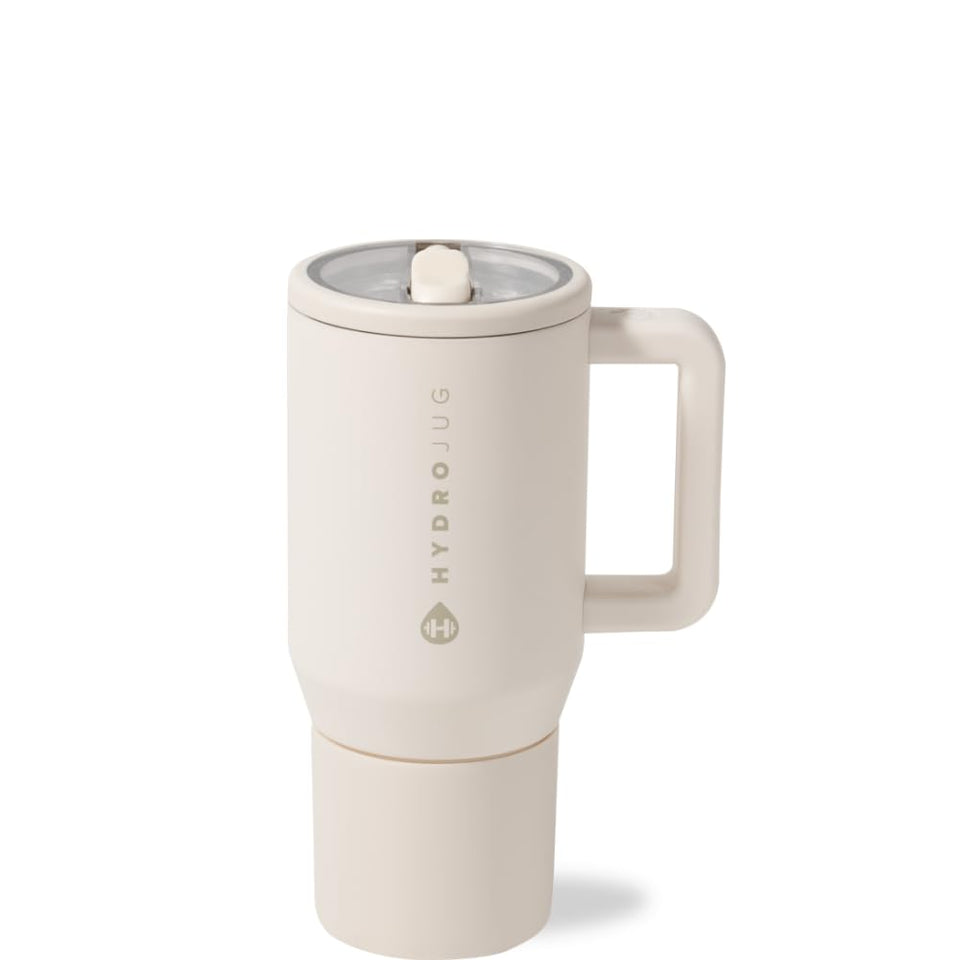 HydroJug Kids 20oz cream bottle, keeps drinks cold for hours.