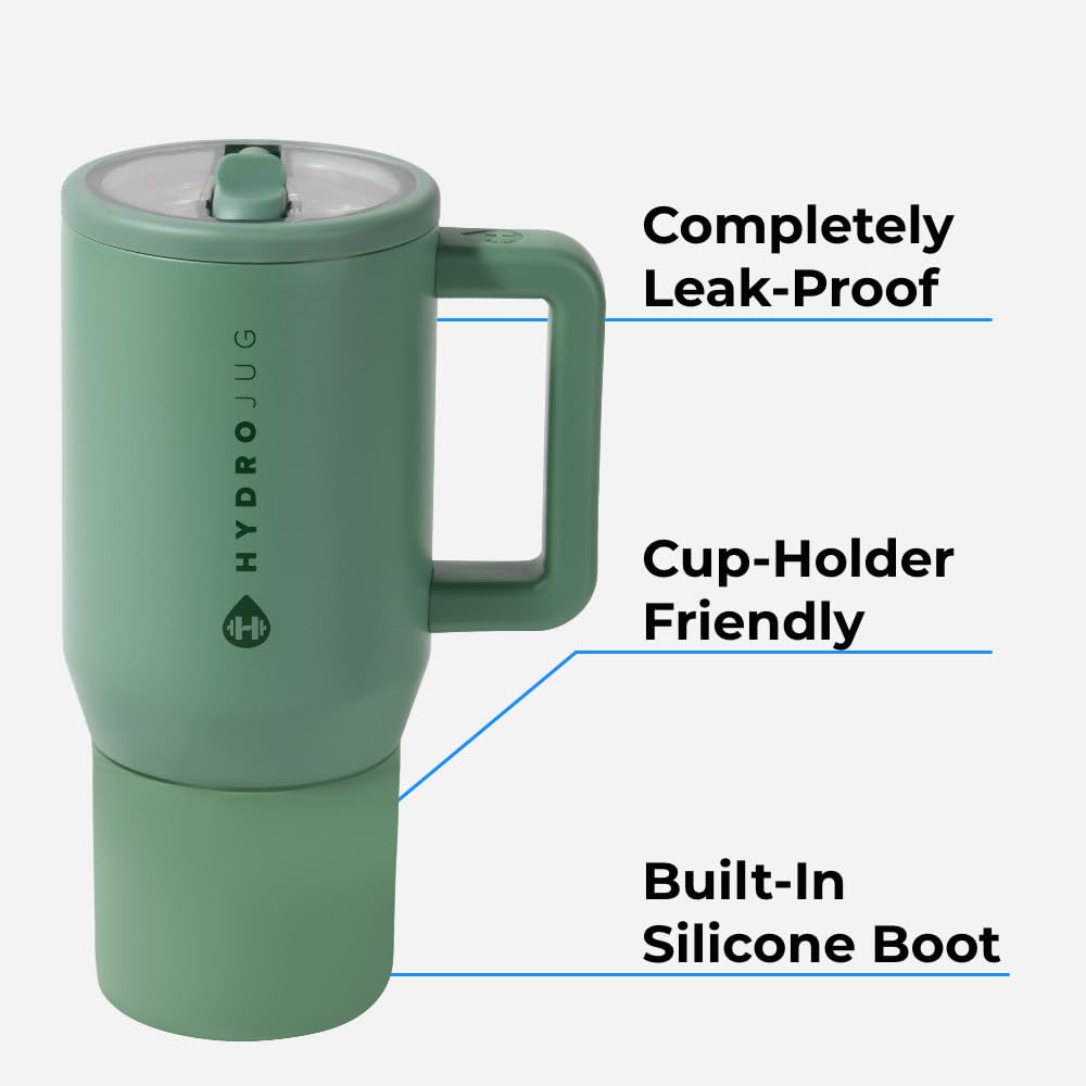 HydroJug Kids leak-proof lid prevents spills during school and travel.