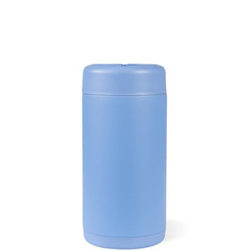 HydroJug Slim Can Cooler lid close-up showing secure screw-top for spill-free travel.